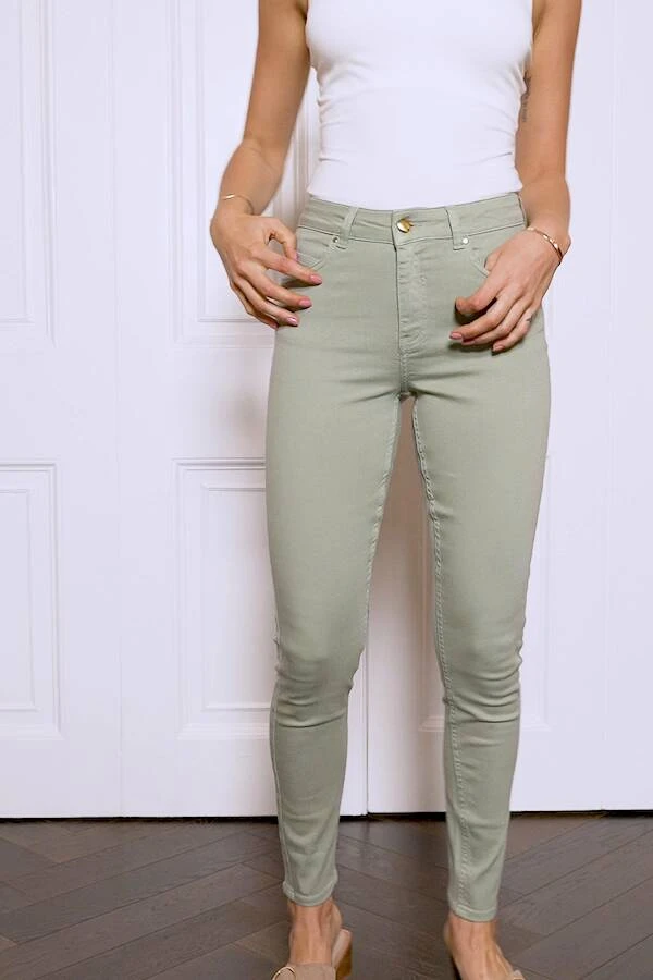 Sage Green Perfect Skinny Jeans - Image 8