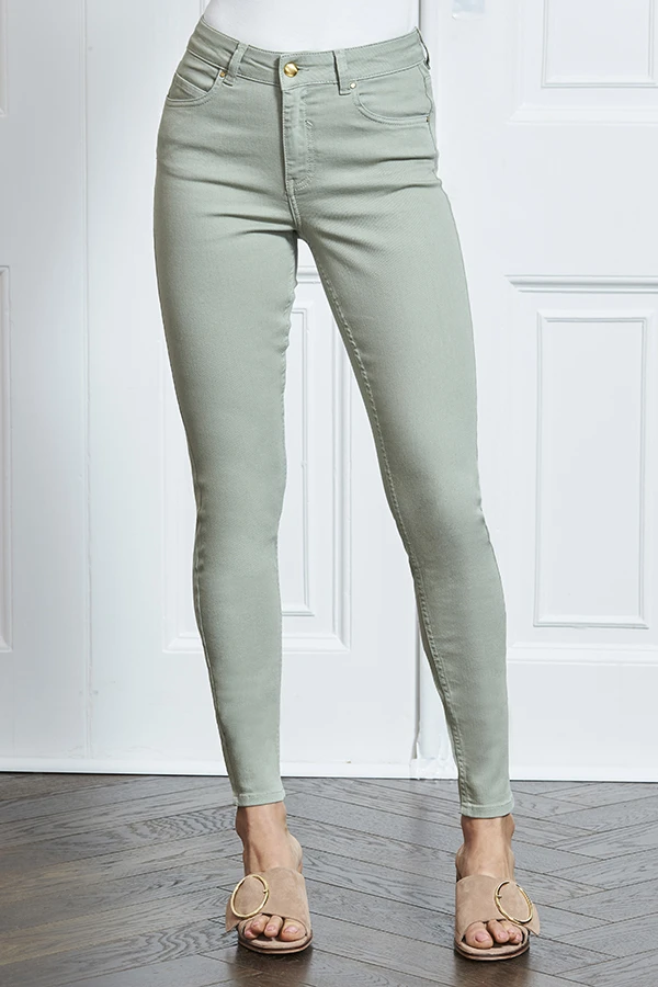 Sage Green Perfect Skinny Jeans - Image 2