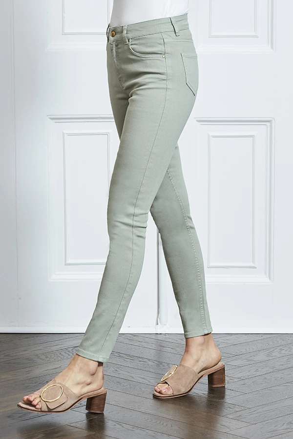 Sage Green Perfect Skinny Jeans - Image 3