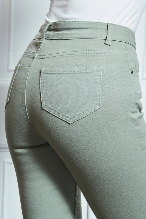 Sage Green Perfect Skinny Jeans - Image 6