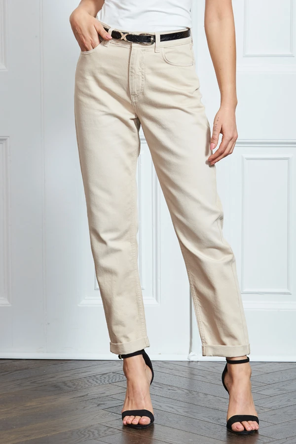 Ecru Girlfriend Jeans - Image 5