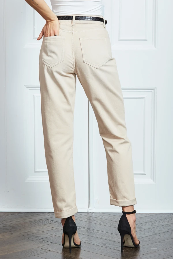 Ecru Girlfriend Jeans - Image 7