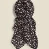 Black Leopard Print Scarf