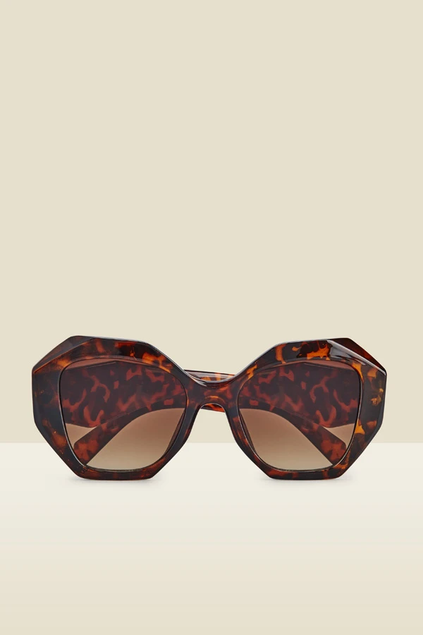 Tortoiseshell Angular Sunglasses