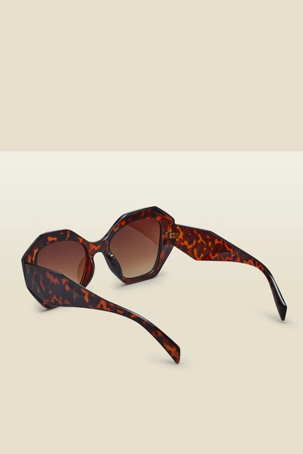 Tortoiseshell Angular Sunglasses - Image 3
