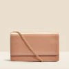 Nude Faux Leather Clutch Bag