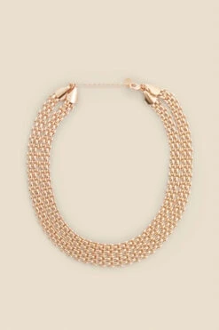 Gold Flat Chain Link Necklace