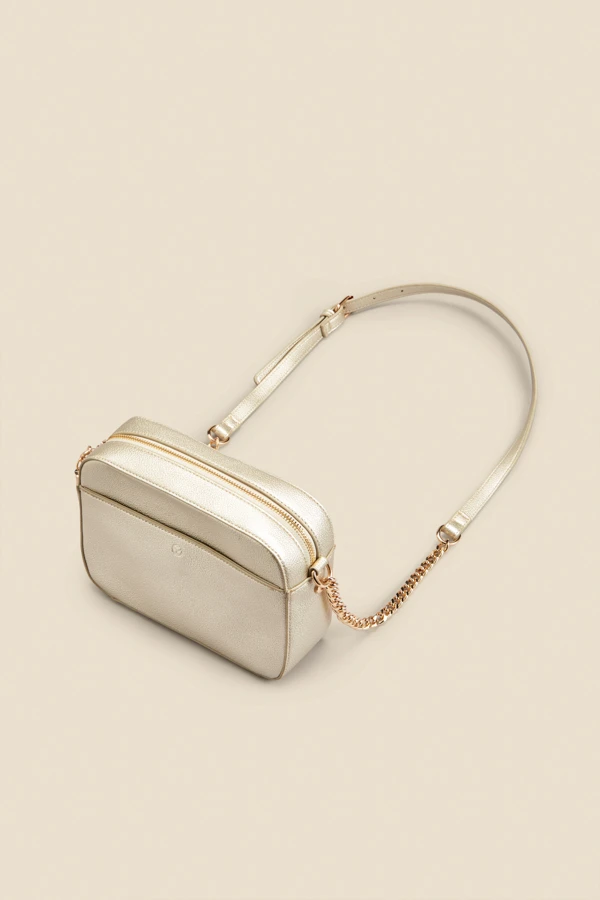 Gold Chain Detail Cross Body Bag With Tassel - Image 3