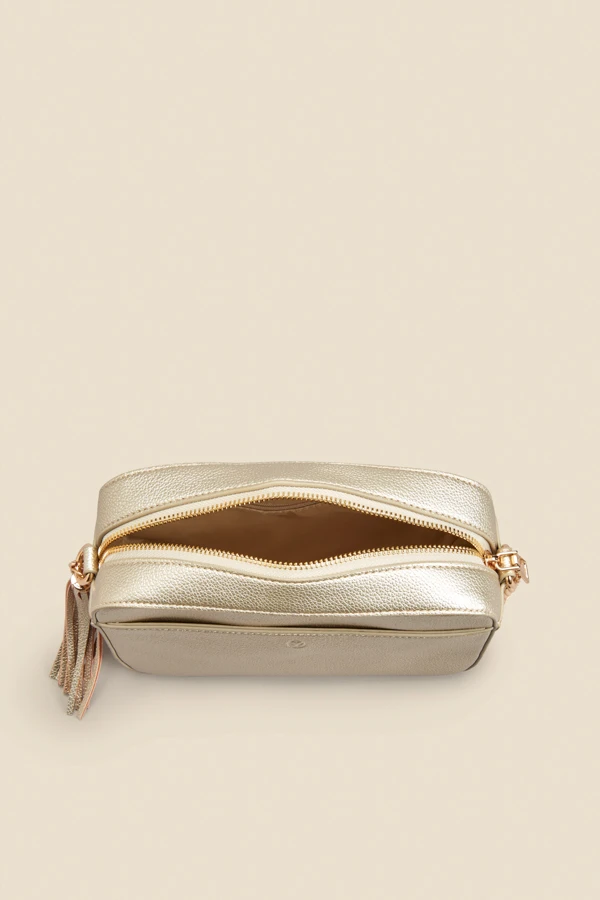 Gold Chain Detail Cross Body Bag With Tassel - Image 4