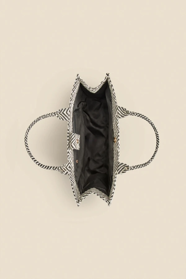 Black & White Geometric Tote Bag - Image 4
