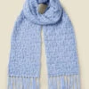 Bella Pale Blue Chunky Knitted Scarf