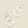 Silver Plated Chain Link Oversized Earrings