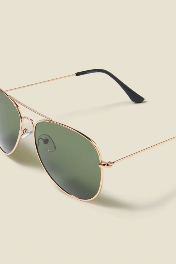Gold Aviator Sunglasses - Image 4